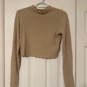 ASTR Tan Long Sleeve Women's Top